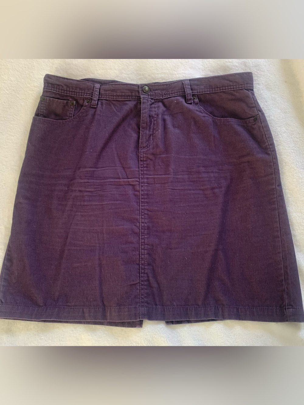 Gap Purple Corduroy Mini Skirt Western Collegiate Academia Size 14